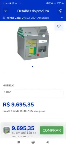 Vendo moedor de cana