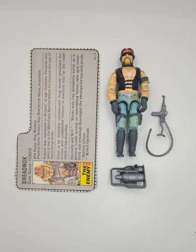 GI Joe Cobra Dreadnok Torch 1985 com filecard