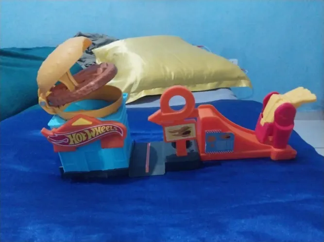 Pista hot wheels Loja de hambúrguer Hot wheels