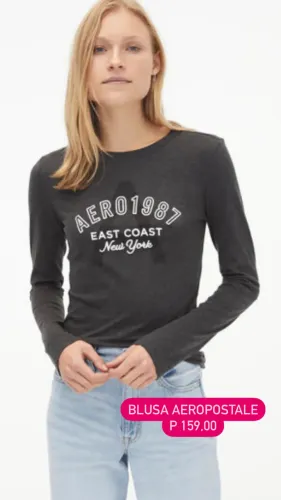 Blusa de manga longa Aeropostale P feminina NOVO