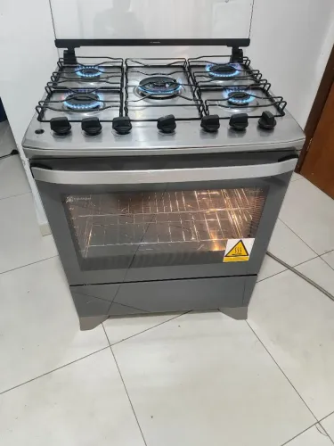 Fogão Electrolux inox 5 bocas acendimento automático