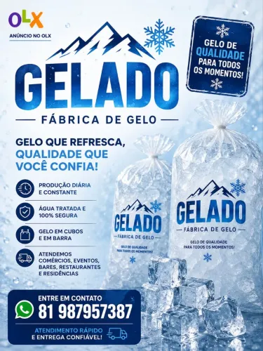 Gelo em cubos