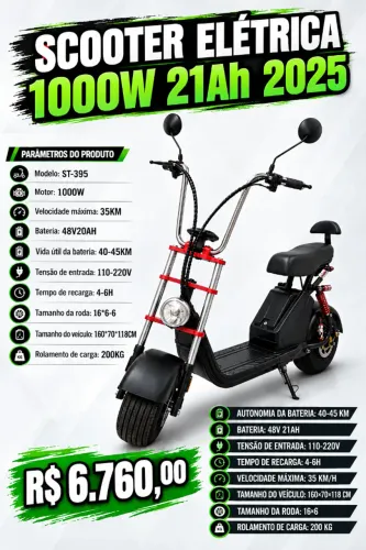 MOTO ELÉTRICA SCOOTER MOTO 1000W