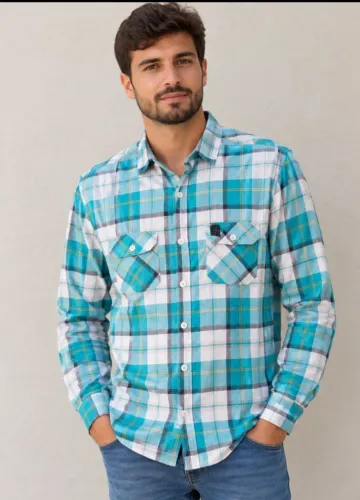 Camisa Tropical Brasil Xadrez M