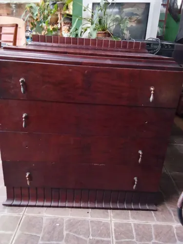 Relíquia de Família! Cômoda Legítima Art Déco em Madeira Maciça Pura (Anos 40)