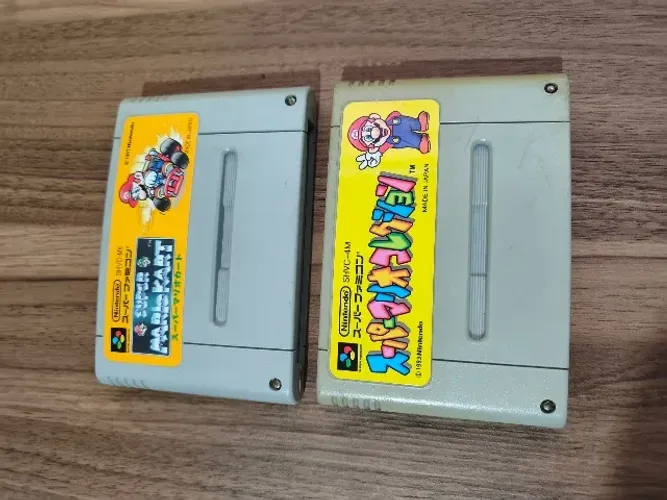 Super Mario Kart e Super Mario All Stars Lote 2 jogos super Famicom japonês