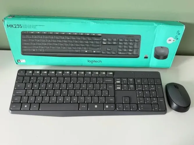 KIT TECLADO E MOUSE SEM FIO LOGITECH MK235