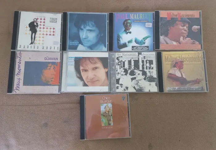 Lote 09 cd Roberto Carlos Ney Matogrosso Djavan Marisa Monte Milton Nascimento Paul Mariat