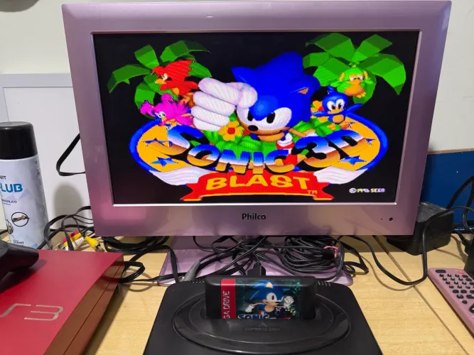 Jogo Sonic 3D Blast Mega Drive Original Tec Toy