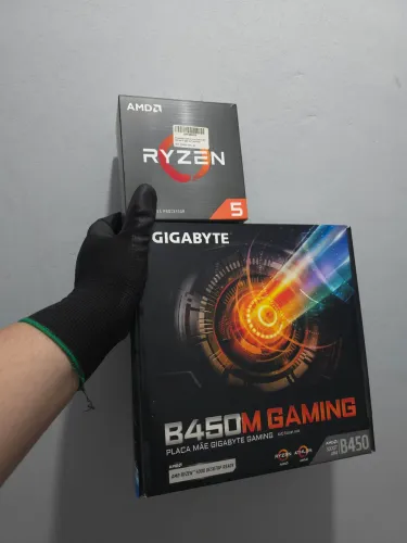 Kit processador RYZEN 5 5500 + B450 + 16GB DE RAM 