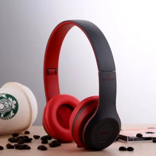 Fone de ouvido, Bluetooth, Fone de ouvido sem fio, Fone academia Vermelho