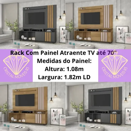 Rack Com Painel Atraente TV 70? - Noronha LD