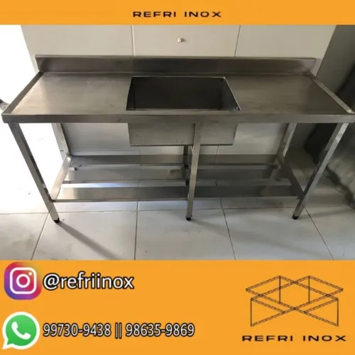 Pia de inox mesa de inox