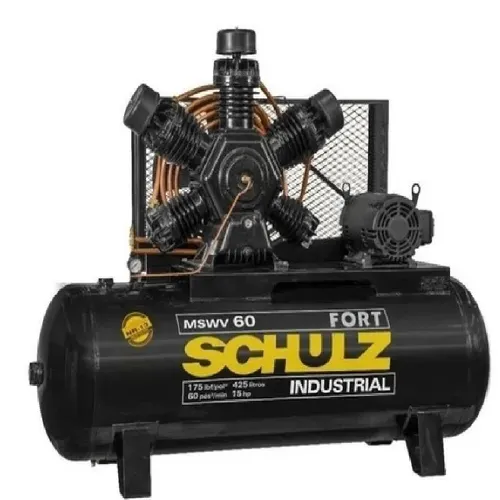 Compressor de Ar Fort 60/425 15HP 5 Pistões Trifásico Mswv Schulz Super promoção à vista