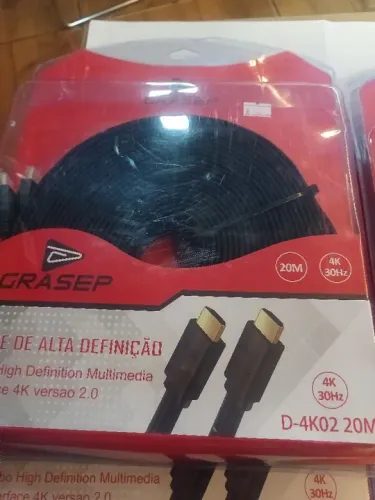 Cabo HDMI 4K 20 Metros - Alta Definição Grasep 