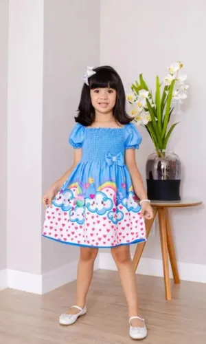 Vestido Infantil Menina Nuvem