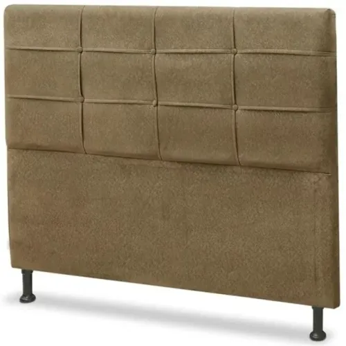 Cabeceira Casal London Suede Marrom Até 12x - Frete Grátis 