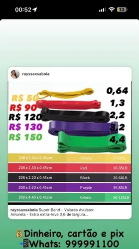 Super Band - Valores Avulsos: