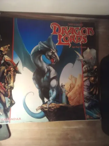 Calendário importado 1995 rpg Dragon Lords Ray Rubin Landmark Calendars