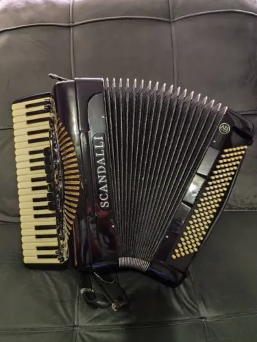 Sanfona Acordeon Gaita Scandalli Super V