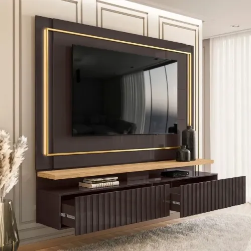 sala home rack bancada pra t.v ate 75 polegadas com led