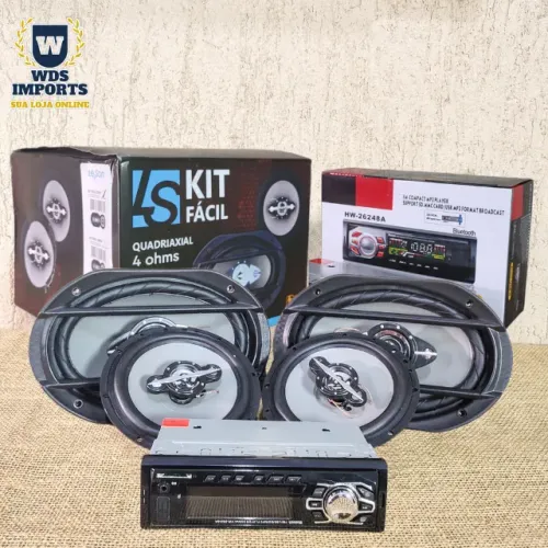 Auto Rádio com Auto Falantes 6X9" e 6" 280W