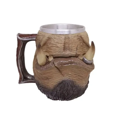 Caneca Orc Warcraft Caneca 3D realista Action Figure Colecionador Geek Place Lugar de Geek