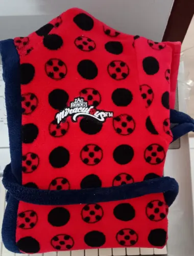 Roupão Infantil Miraculous Ladybug - Tamanho 10