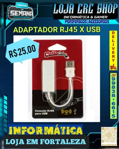 Adaptador RJ45 para USB