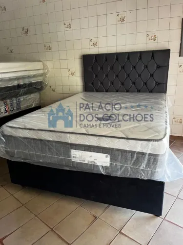 Cama Box Casal com Colchão de Molas Ensacadas