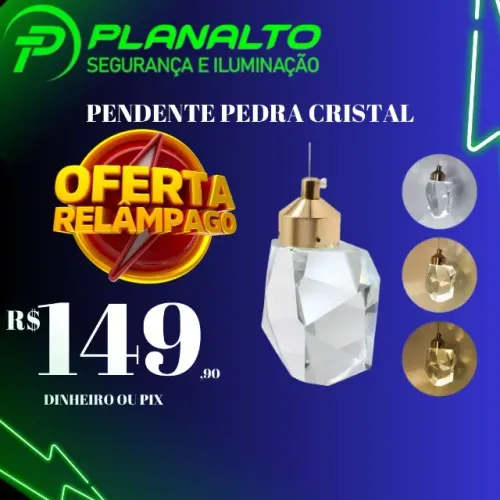 Pendente de pedra cristal