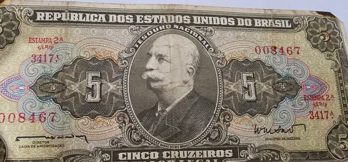 cédula de cinco cruzeiros