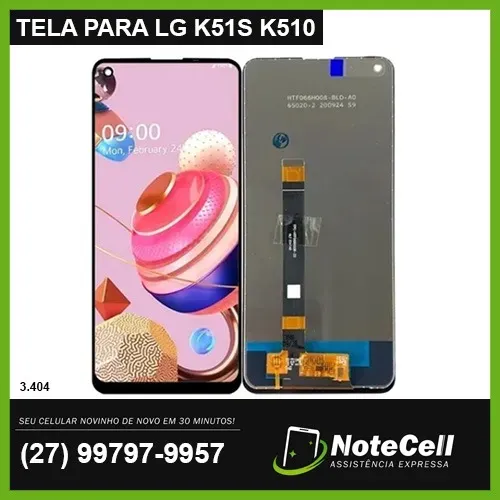 Tela Display Para Lg K51S Original Lmk510 Bmw Preto- Instalação Expressa Em 30 Minutos!