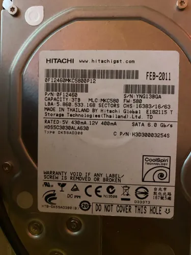  Hd 3 Tb Hitachi + Hd Seagate 1tb + HD500GB (Usado)