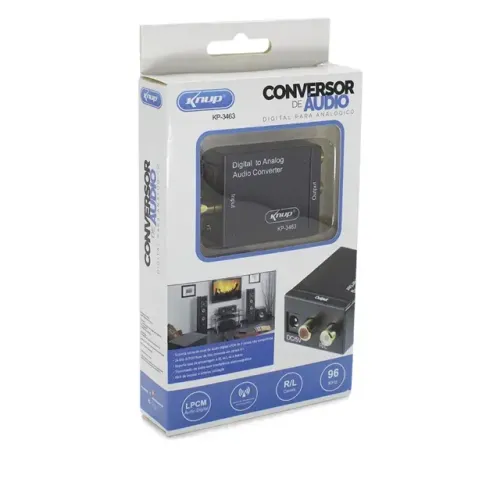 Conversor Áudio Óptico Coaxial P Analógico Rca