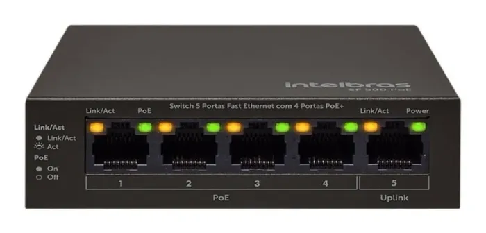 Switch POE SF500 5 portas Intelbras