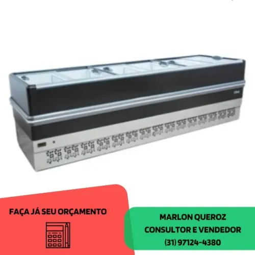 Ilha de Congelados Preta Polar Plus 220v