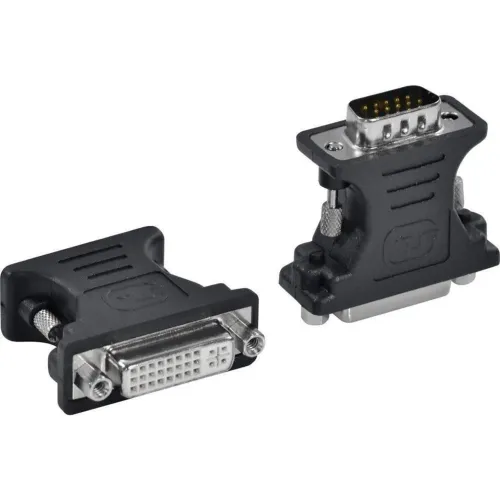 Adaptador DVI-I 24+5 Fêmea para VGA Macho 