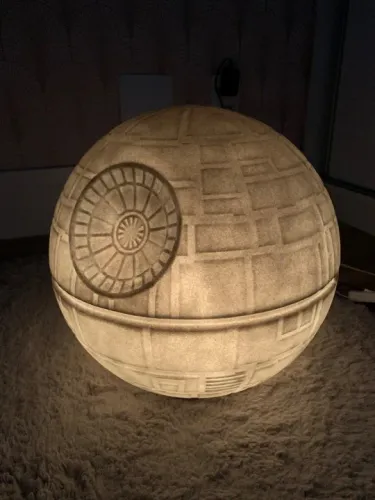 Luminária Abajur Estrela da Morte Star Wars Death Star