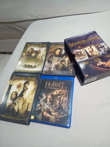 Box DVD coleção Senhor dos Anéis + Blu-ray O Hobbit Desolação de Smaug