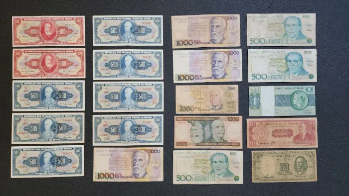 Notas Cédulas Dinheiro Original para Colecionador