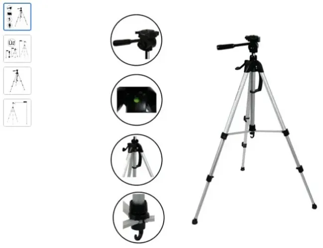 Tripé Universal Telescópico Para Câmera E Celular 1,10m