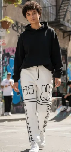Calça jogger unissex Tam 46 Off white Blue Steel Renner 