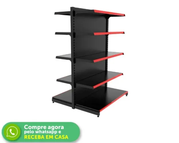 Gôndola Centro Inicial 1,70m 30x40 Preta 