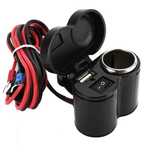 Carregador De Celular Gps E Acendedor De Cigarro Para Moto