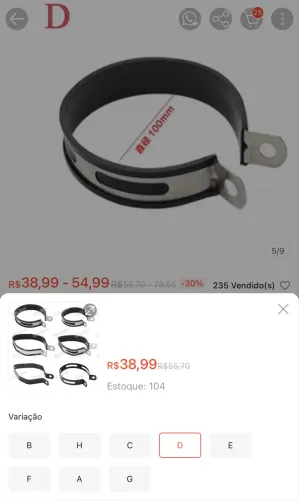 Escapamento coyote boca 8 para Falcon