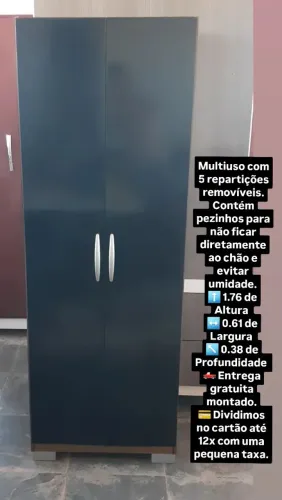 Entrega gratuita montado, multiuso com 5 repartições removíveis.