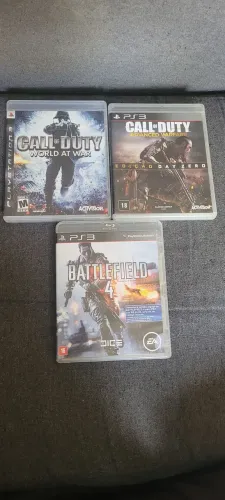 3 Jogos PS3 - Call of Duty World at War, Call of Duty Advanced Warfare e Battlefield 4