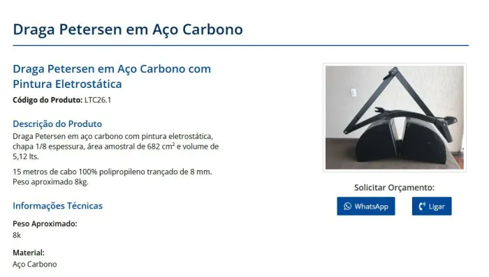 ? Anúncio de Draga Peterson em Aço Carbono (LTC26.1)
