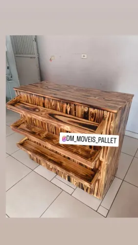 Balcão atendimento pallet rústico 